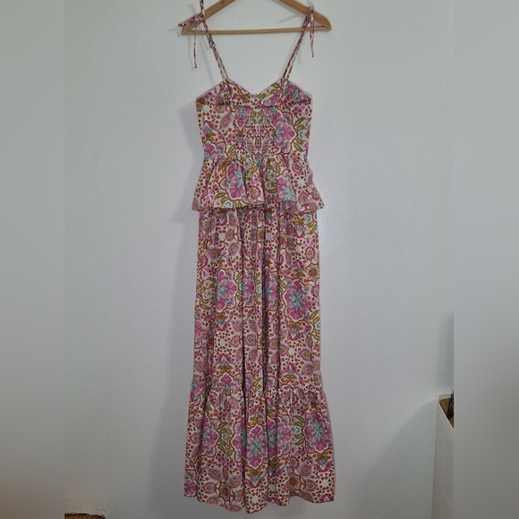 Misa Los Angeles Pink and Green Patterned Maxi Dress - Picture 3 of 11